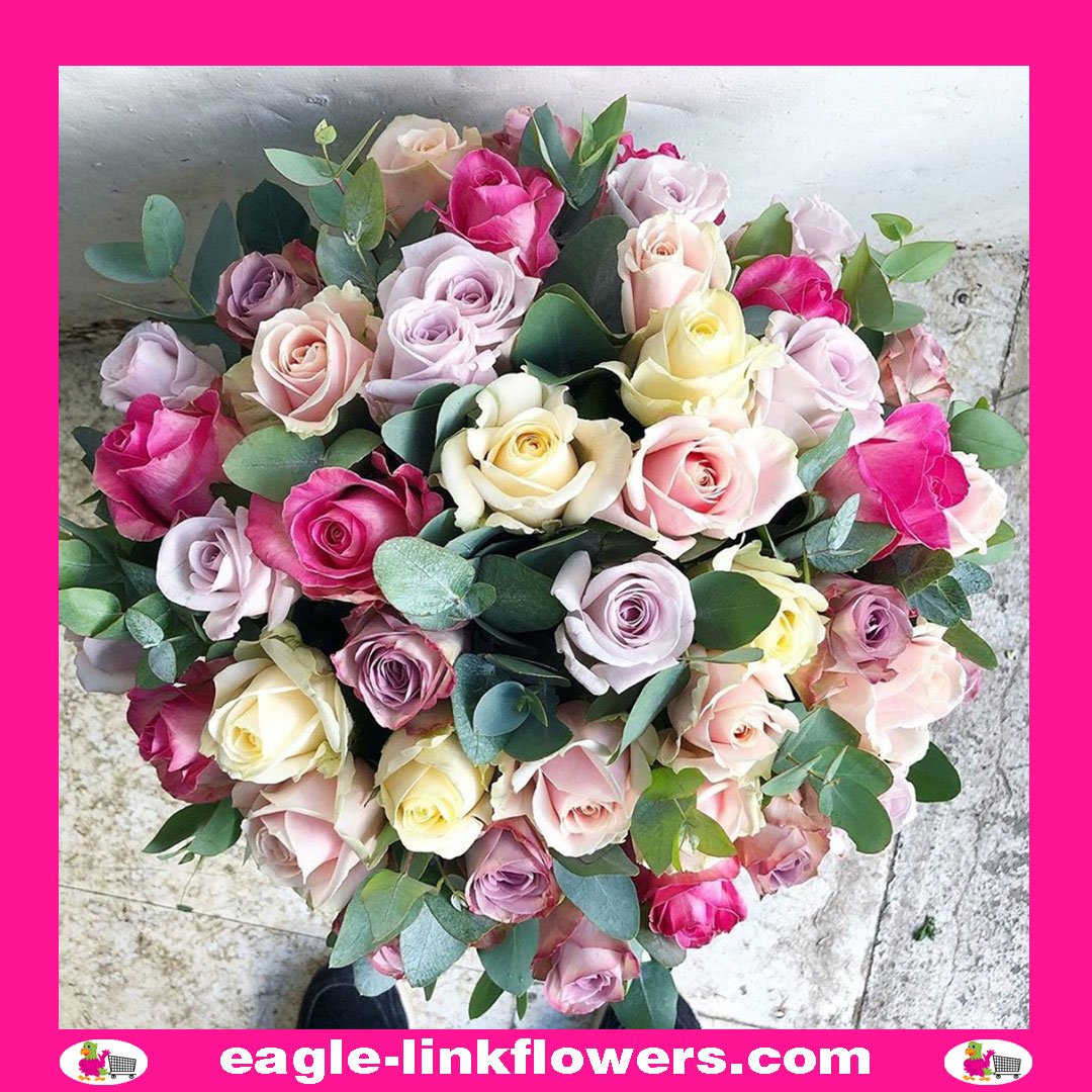 Single Stalk Pink Carnation with Eucalyptus and Gypsophila Mini Bouquet