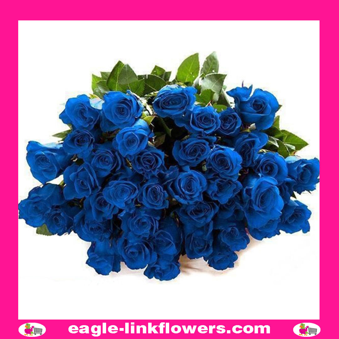 Dyed Roses Blue